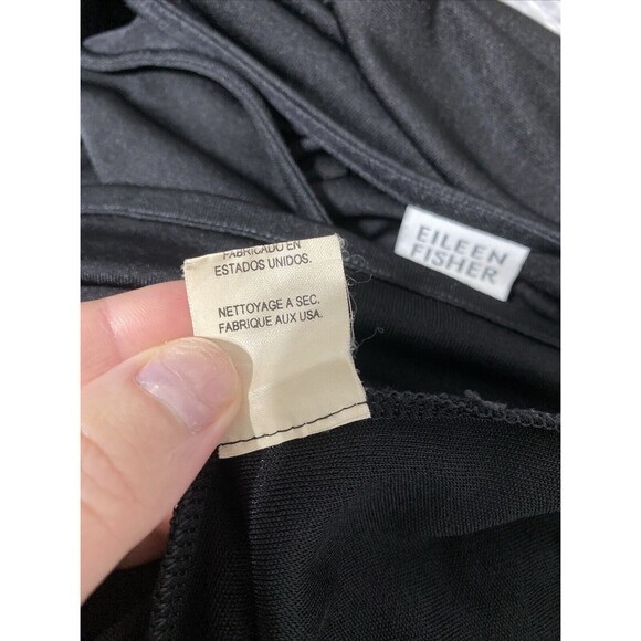 Eileen Fisher Dress Women's Petite S PS Black Viscose Nylon Jersey Lagenlook - Picture 11 of 11